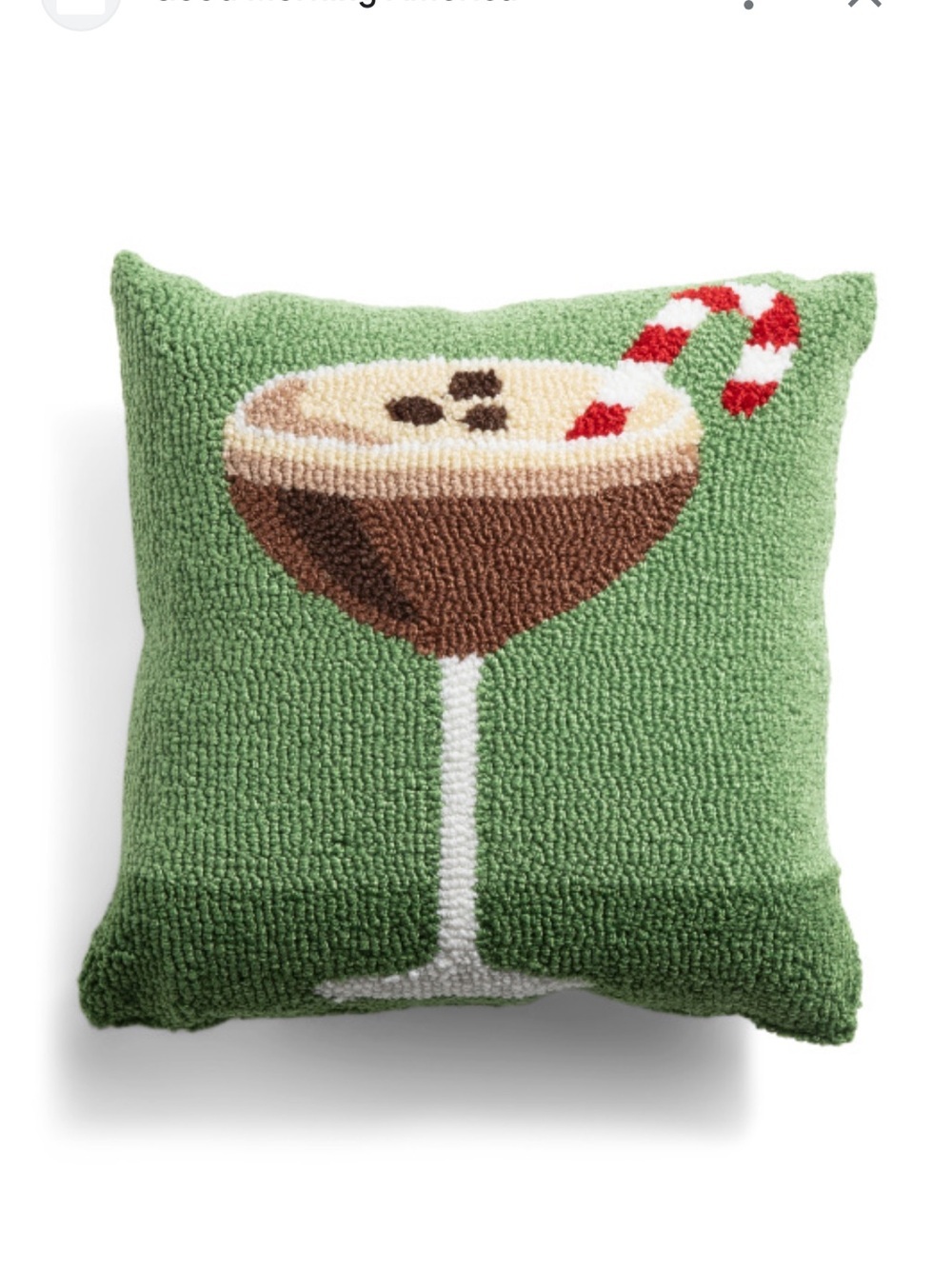 Holiday Green Cocktail Pillow